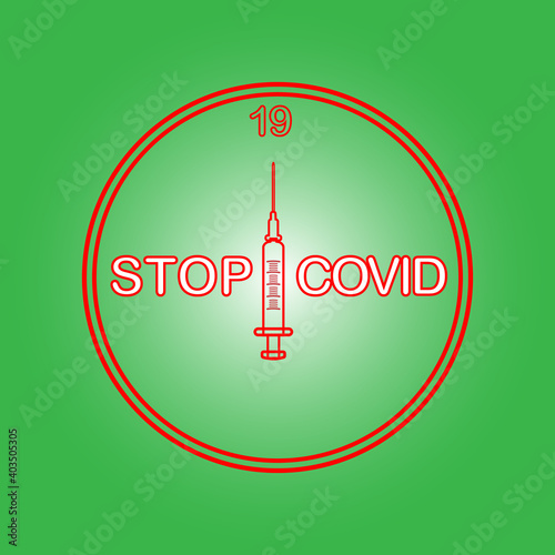 Syringe COVID Vaccine injection