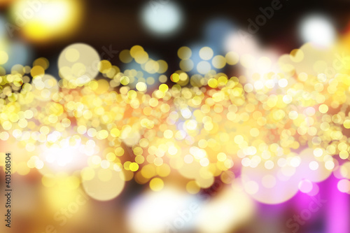 Christmas Bokeh of blurred background.