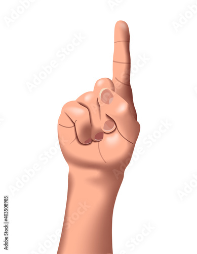 Vector forefinger in gradient style