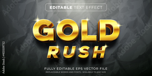 Editable text effect in elegant gold style photo