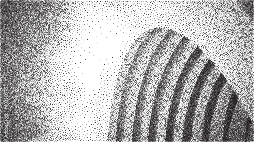 Vector architecture dotwork gradient background. Abstract noise stipple pattern. 3d vector illustration. EPS 10.