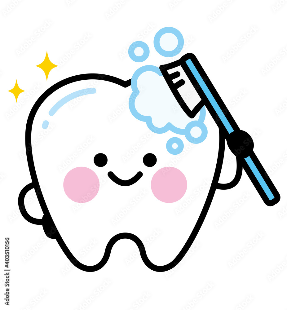 歯 キャラクター 歯磨き Stock Vector Adobe Stock