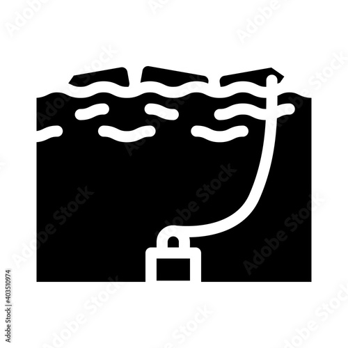 hydro electric generator glyph icon vector illustration