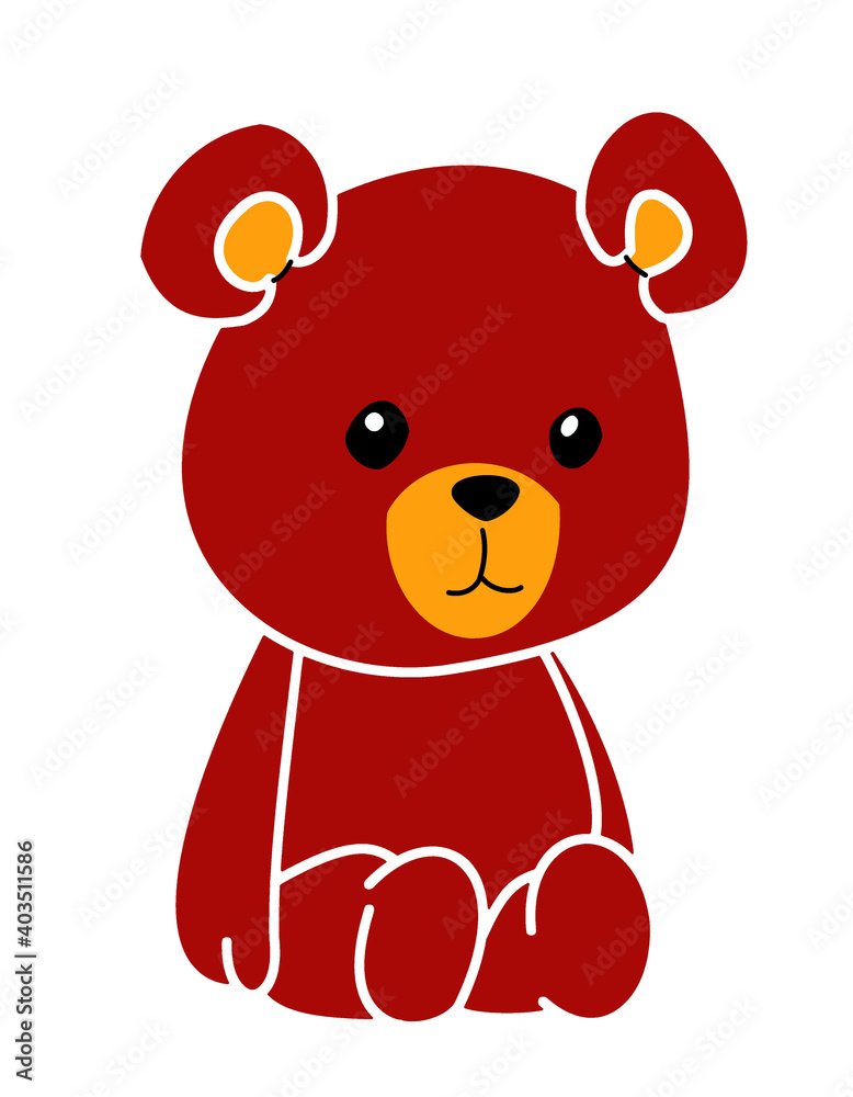 Obraz premium クマのヌイグルミ(茶色)