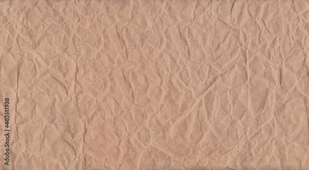Obraz premium Crumpled brown paper of texture background.