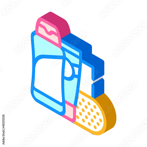 toner and lotion for facial skin isometric icon vector illustration