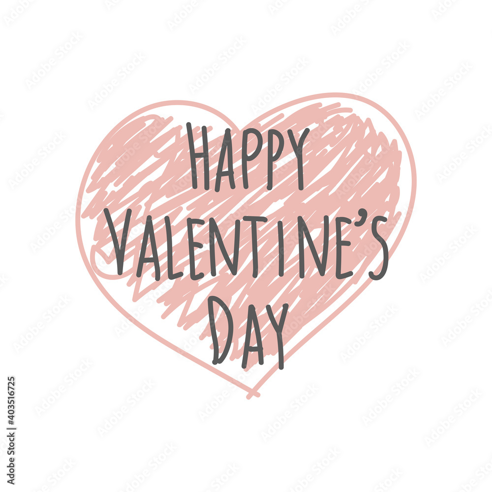 Hand drawn happy valentines day Hand drawn happy valentines day
