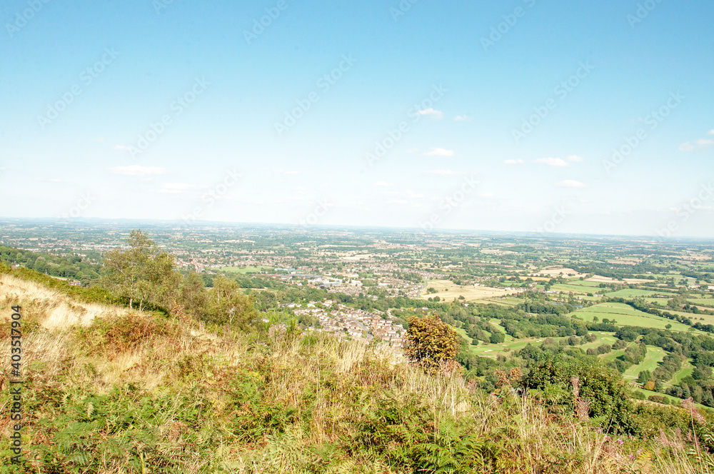 On top of the Malvern hills of England