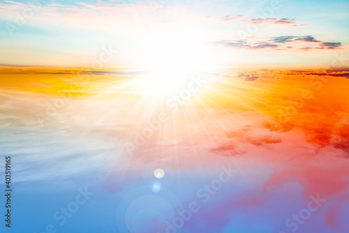 background sky at sunset and dawn . Dramatic nature background . 