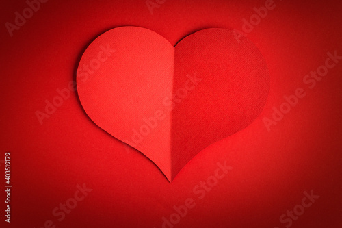 Valentine's Day. Red heart background.