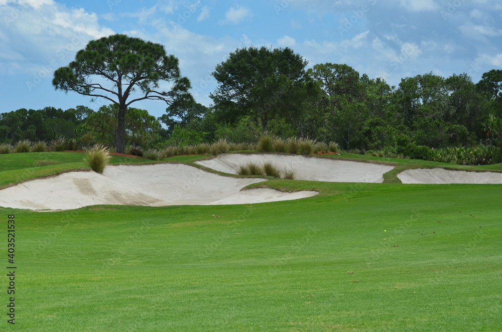 Sand Hazards at Edge of Fairway and Forest
Sand Hazards at Edge of Fairway and Forest