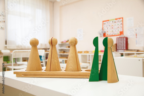 Montessori Materials in Classroom.