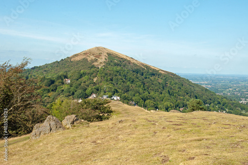 Summertime landscape in the Malvern hills of England. photo