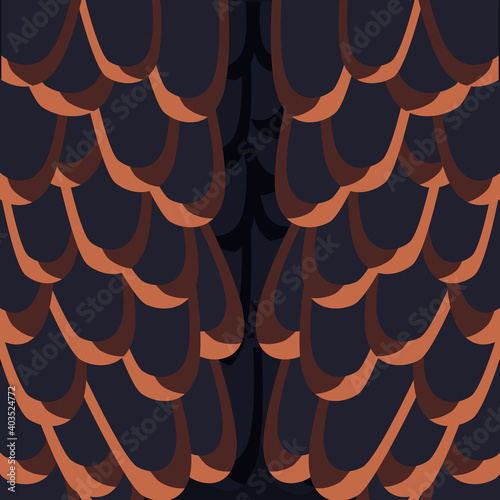 animal print eagle feathers background vector design