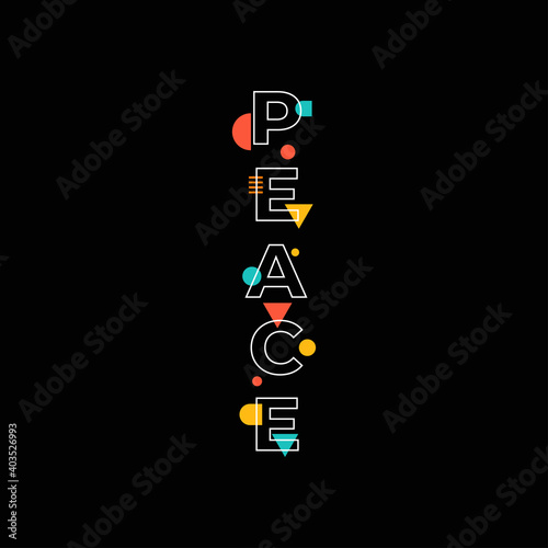 Peace Original Abstract Art, Vector, Illustration 