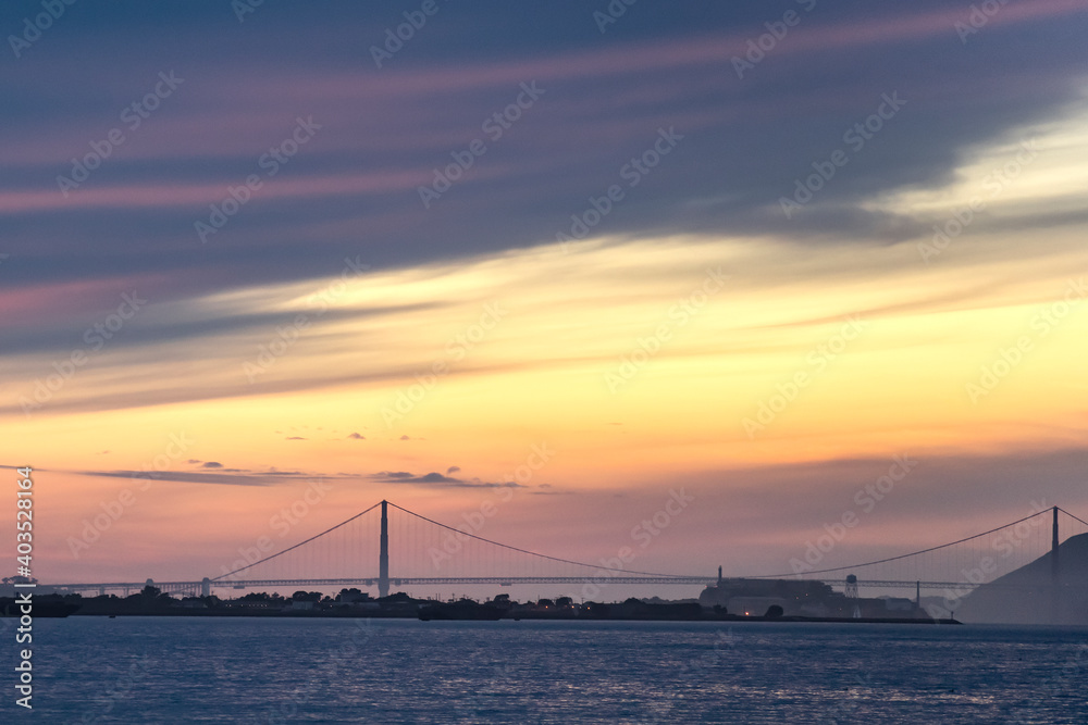 Ocean view with sunset sky in San Francisco Ocean view with sunset sky in San Francisco