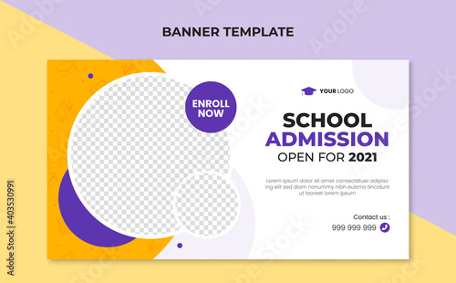 School education admission banner template