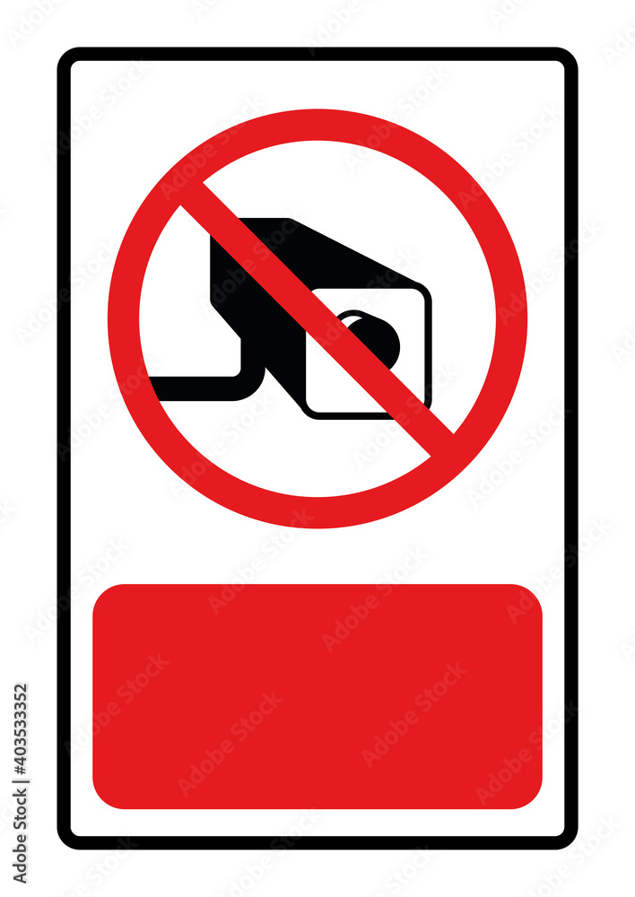 No surveillance cameras Red background for text input Vector illustration No surveillance cameras Red background for text input Vector illustration
