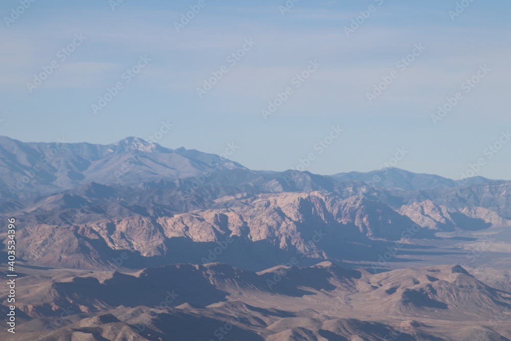 Aerial view of mountains in Arizona