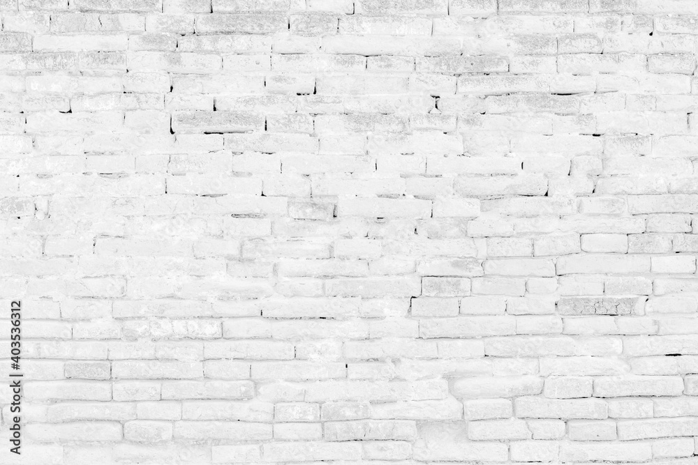Old brick wall Background. White rustic texture. Design element for web, banner or wallpaper.