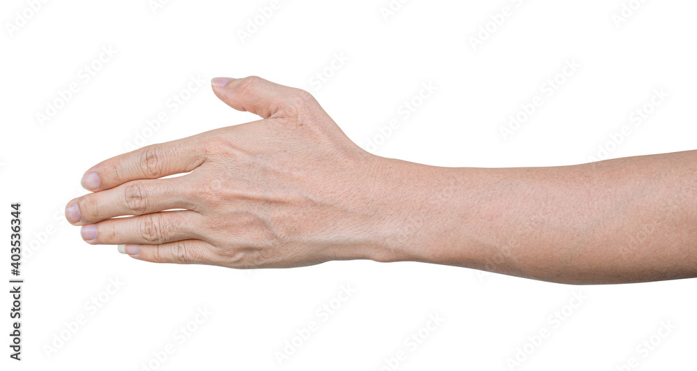 Asian man palm hand isolated on white background with clipping path. Asian man palm hand isolated on white background with clipping path.