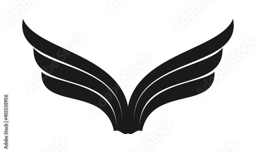 Wing illustration logo design
