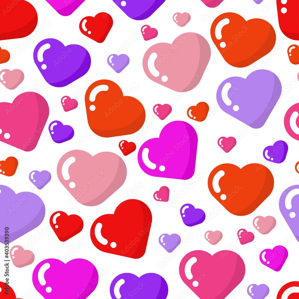 21010501 Seamless pattern with cute hearts 21010501 Seamless pattern with cute hearts