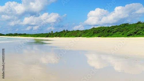 beautiful beach and sound waves in Okinawa Irabu isalnd Toguchi beach photo