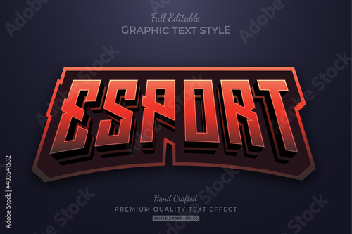 Esport Red Flame Editable Text Effect Font Style