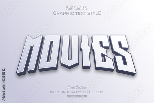Movies Clean Editable Text Effect Font Style