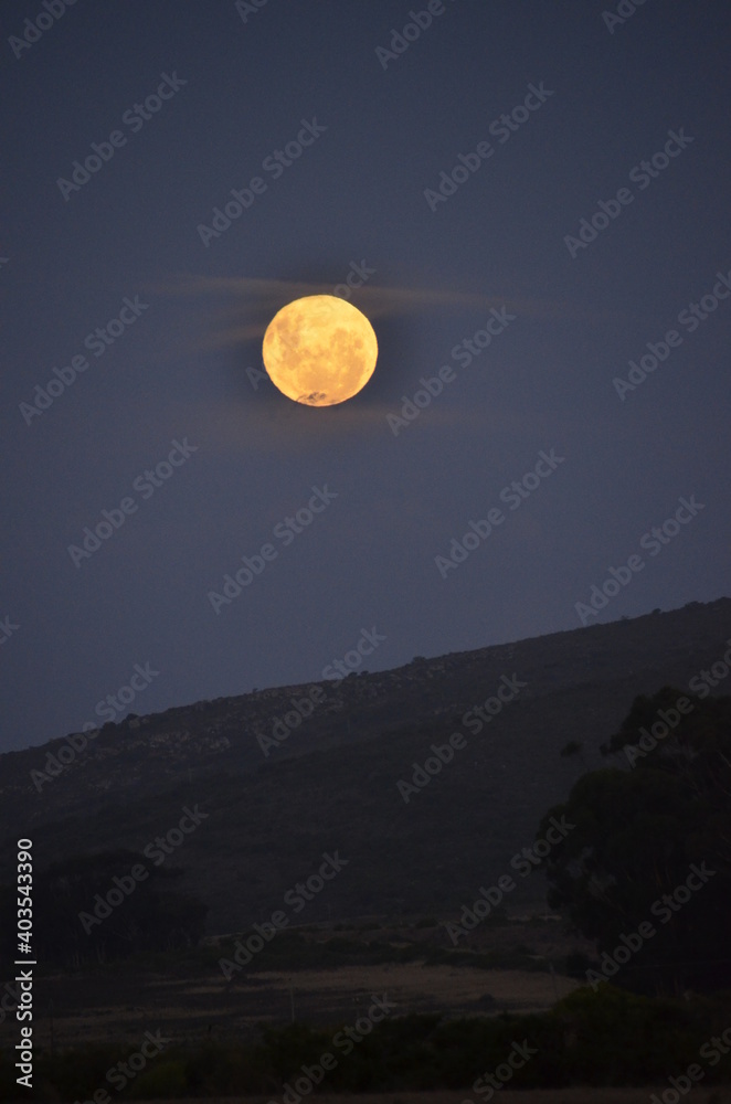 Fototapeta premium Full moon over South Africa. 