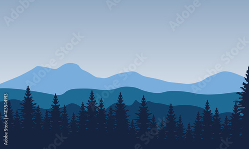 Nice morning nature scenery on the city edge. City vector