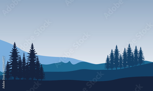beautiful nature scenery in the morning. City vector