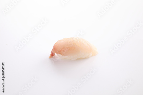 Hamachi sushi Yellow tail sushi japanese food isolated in white background