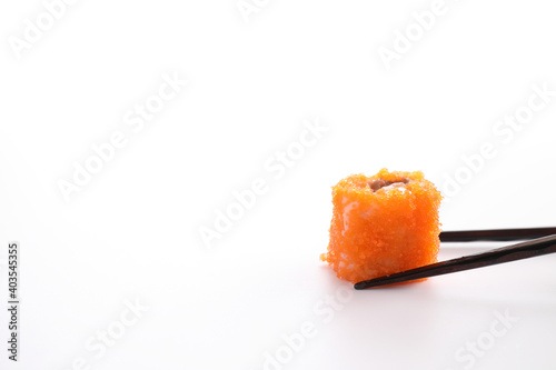 California maki roll sushi japanese food isolated in white background