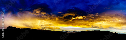 blue sky sunset
