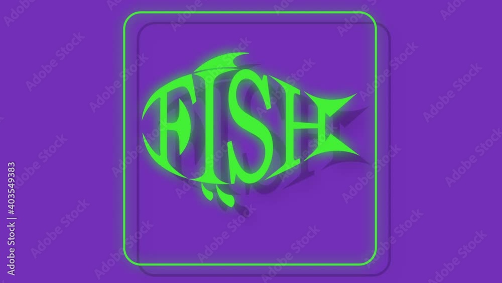 icon for cafe, fast food cafe from contours on uv background fish typography icon for cafe, fast food cafe from contours on uv background fish typography