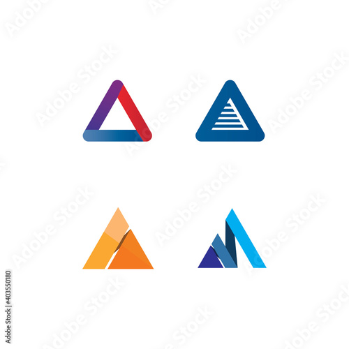 triangle pyramid logo design and vector symbol egyptian and logo business