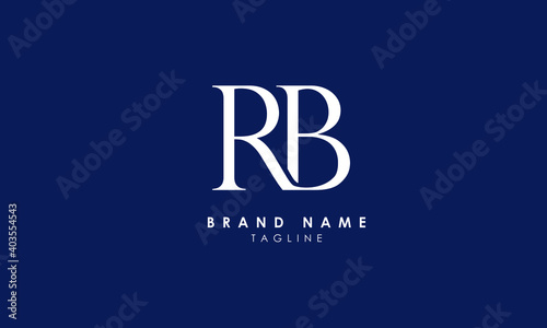 Alphabet letters Initials Monogram logo RB, BR, R and B