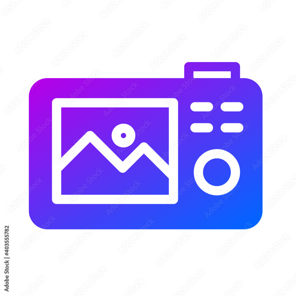 Digital camera icon, vector file Digital camera icon, vector file