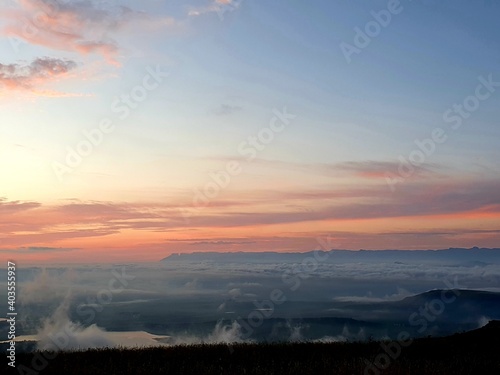 sunset in the mountains