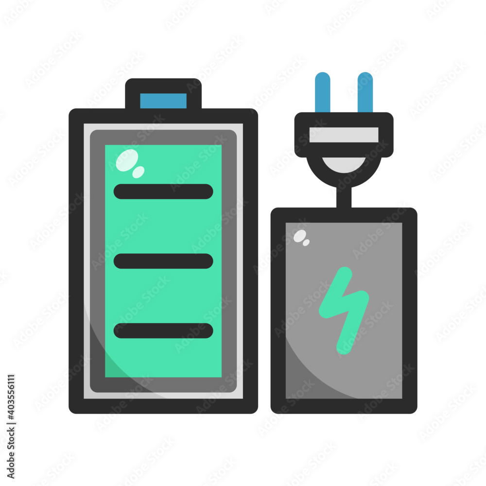 Battery charger icon Battery charger icon