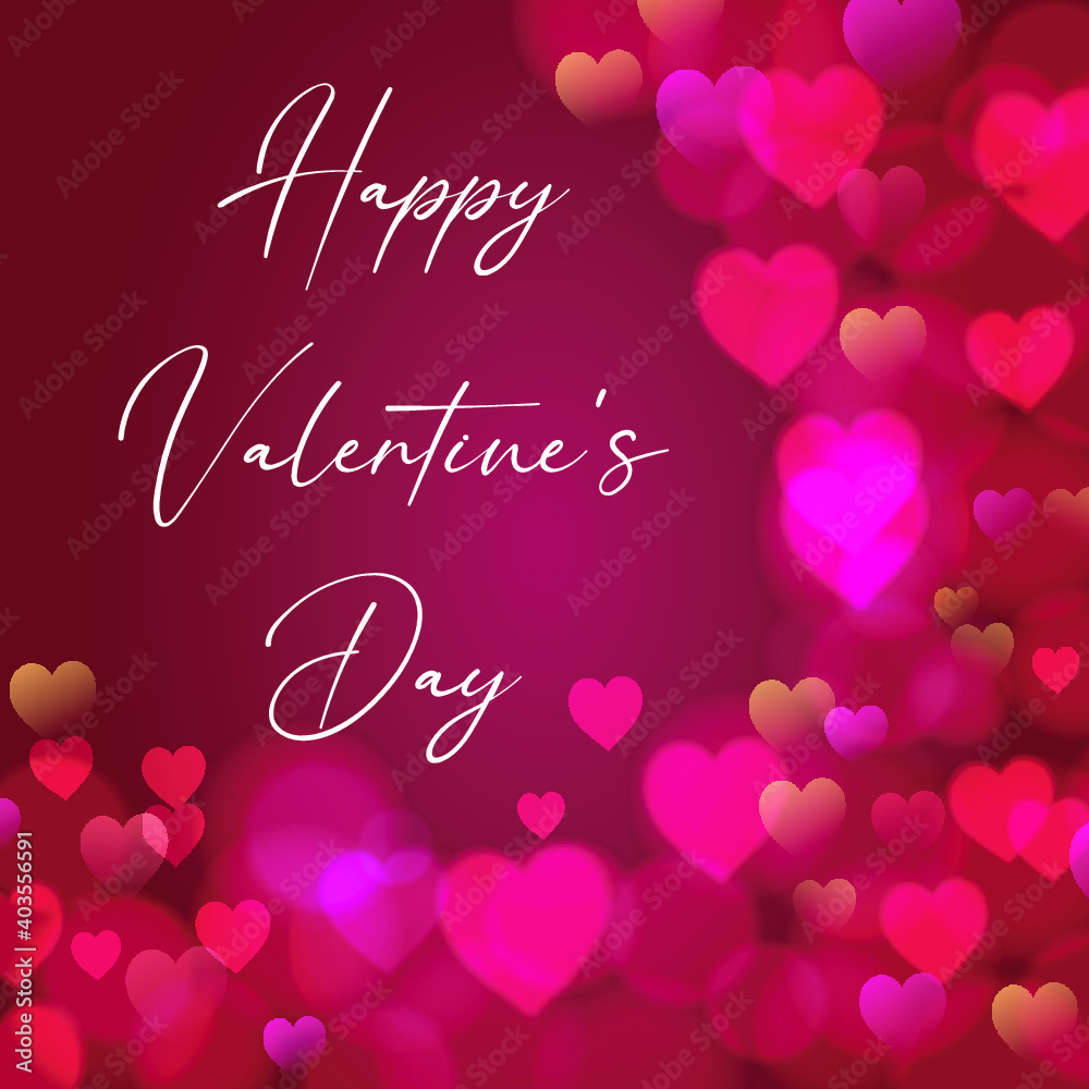 Beautiful valentine's day greeting background with bokeh effect Beautiful valentine's day greeting background with bokeh effect