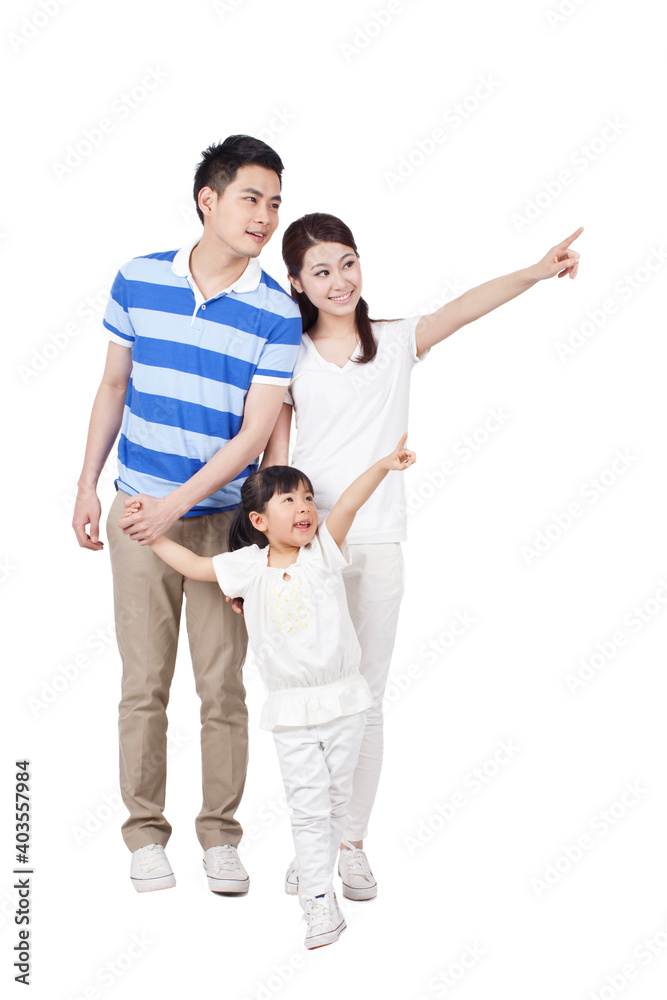Portrait of a young family of three Portrait of a young family of three