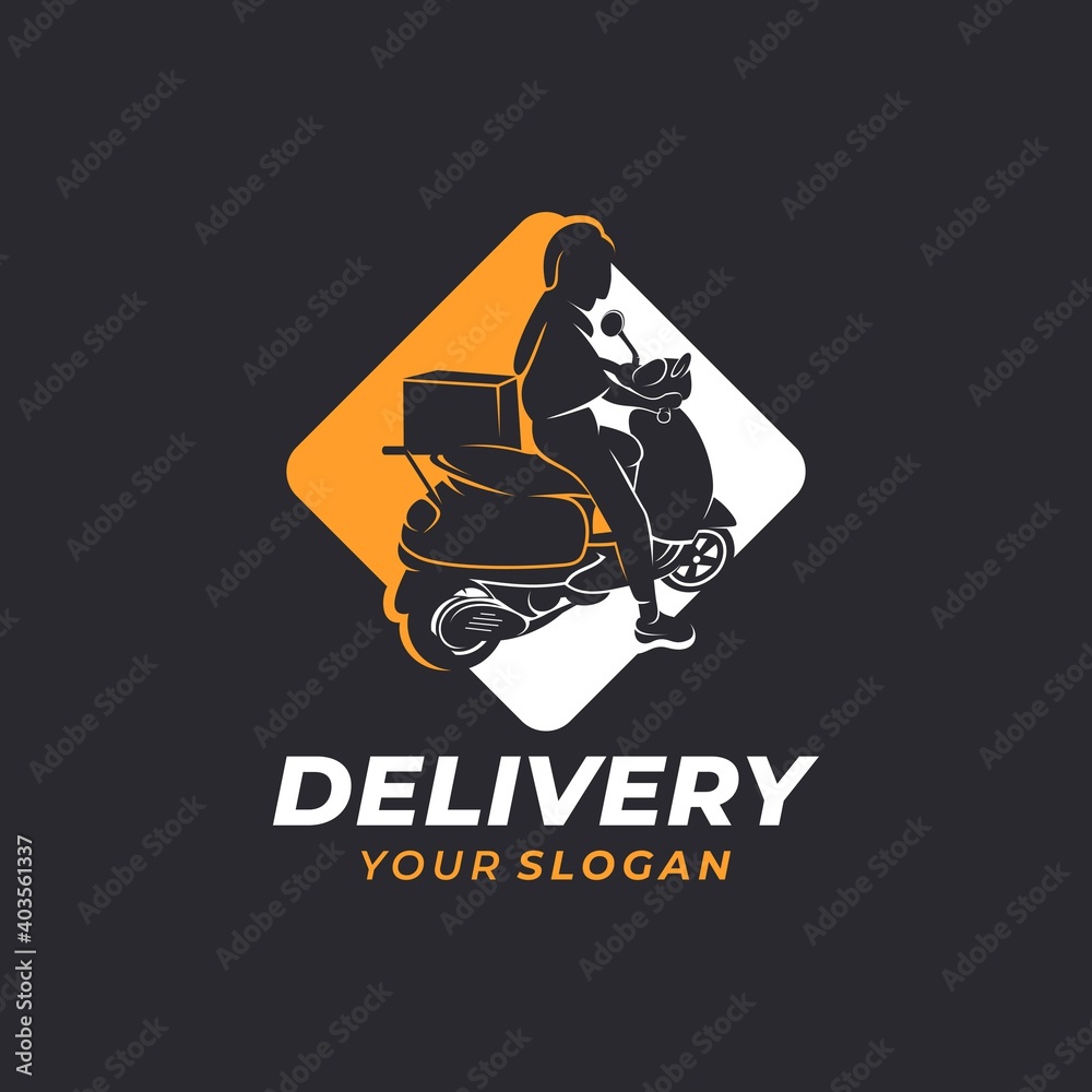 Fast delivery logo design template Vector illustration
