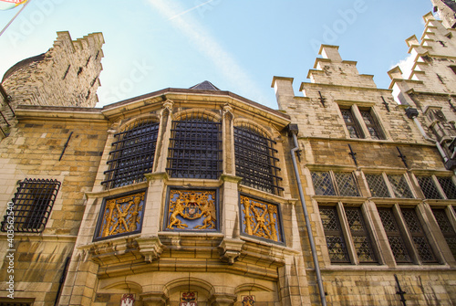 Spanish symbols in the city of Antwerp, Belgium photo