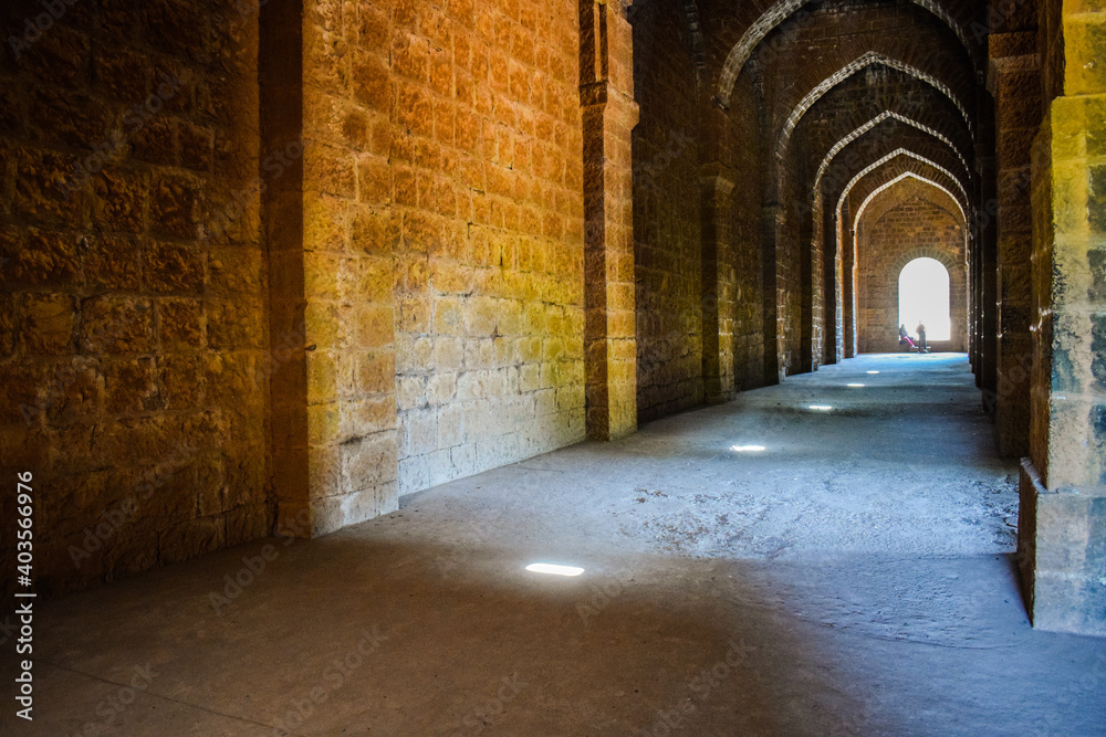 Fototapeta premium Inside view of ancient panhala fort in kolhapur city India.