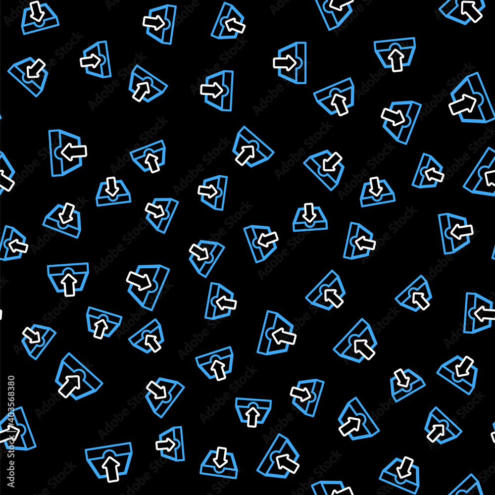 Line Shit icon isolated seamless pattern on black background. Vector. Line Shit icon isolated seamless pattern on black background. Vector.