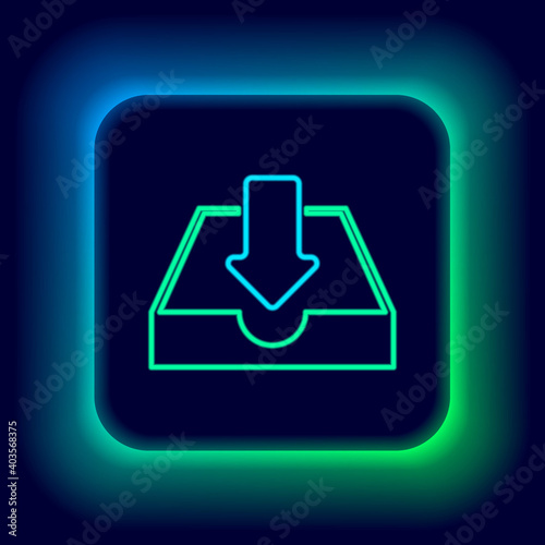 Glowing neon line Shit icon isolated on black background. Colorful outline concept. Vector.