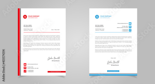 Abstract Letterhead Design Modern Business Letterhead Design Template